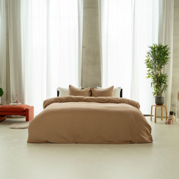 kayori Kayori dekbedovertrek Watari Linnen - Mokka