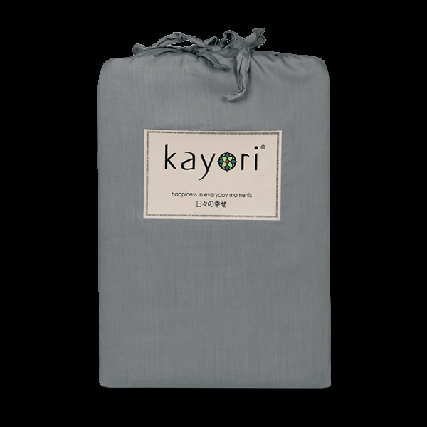 kayori Kayori Edo hoeslaken katoensatijn - Antracite