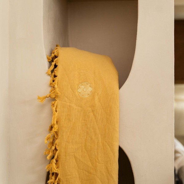 kayori Kayori Home Spa Hammamdoek 100x180 - Geel