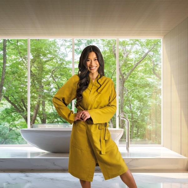 kayori Kayori Izakaya Kimono Tencel - Goud- XL