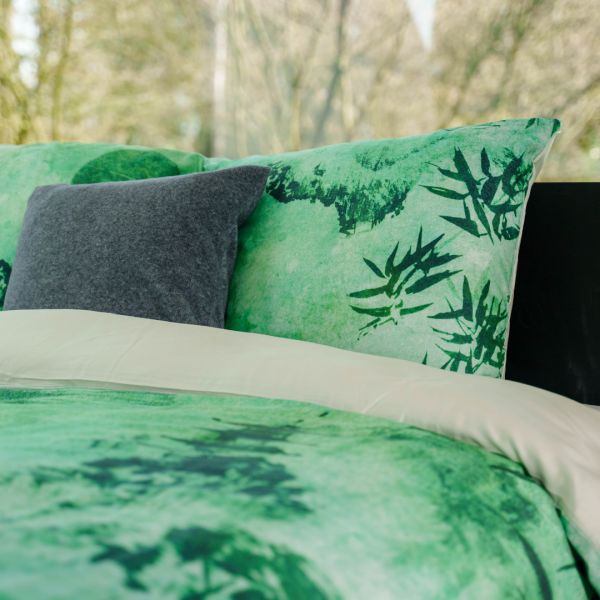 Kayori Kayori Katai - Dekbedovertrek - Tencel - Groen