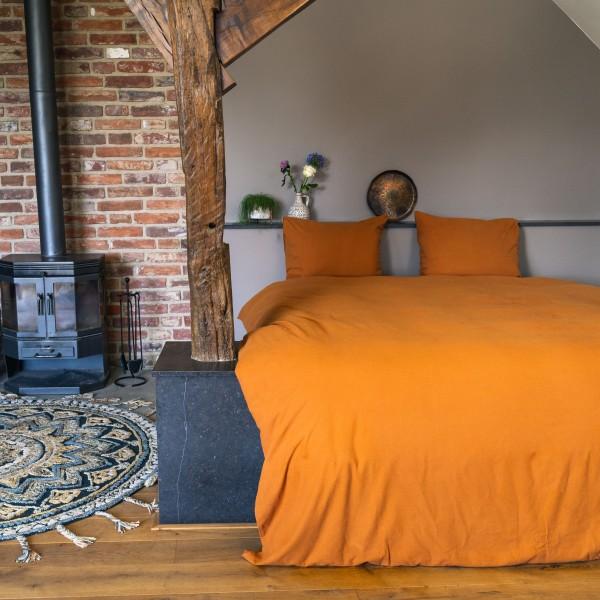 kayori Kayori Nagano Dekbedovertrek Flanel - Bruin