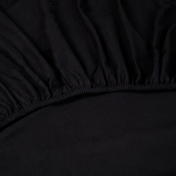 kayori Kayori Nagano Hoeslaken Topper Flanel - Zwart