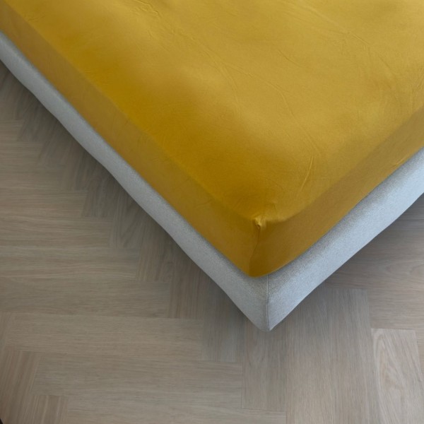 kayori Kayori Saiko Splittopper hoeslaken - Okergeel