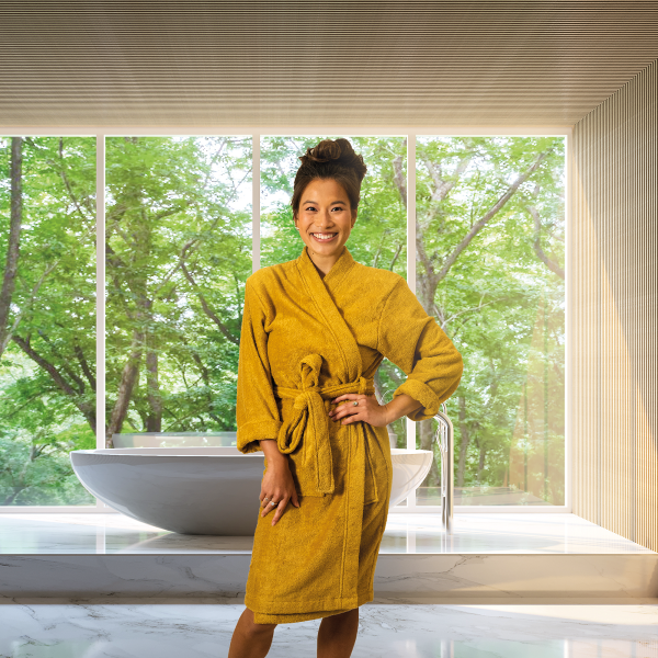 Kayori Kayori Sento - Badjas - Tencel - XL - Goud