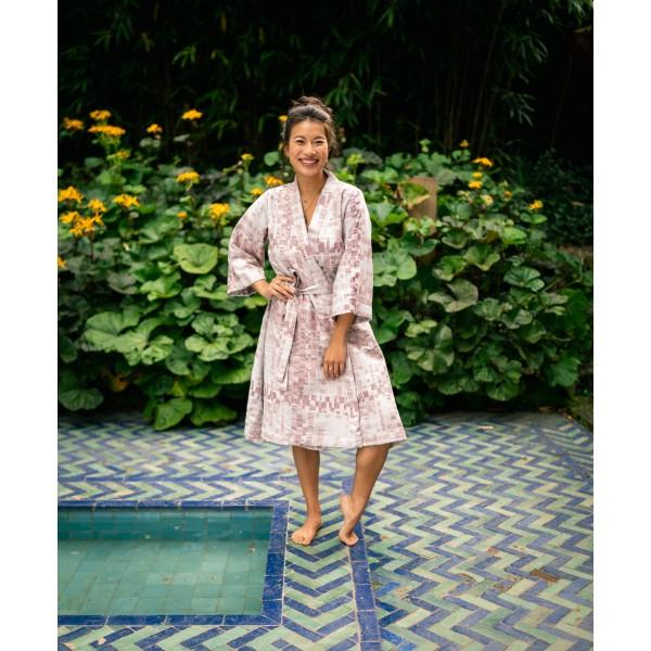 kayori Kayori - Setouchi - Kimono - Satijn - Rood - XL