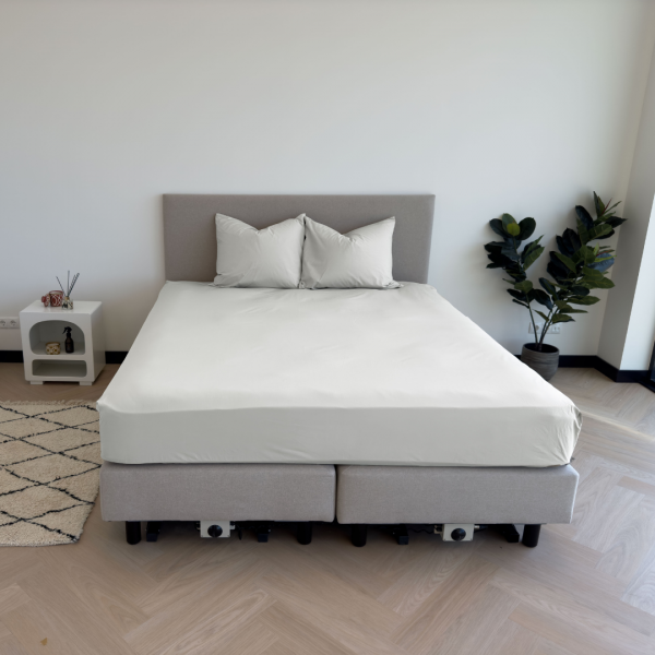 kayori Kayori Shizu perkal hoeslaken - zilvergrijs