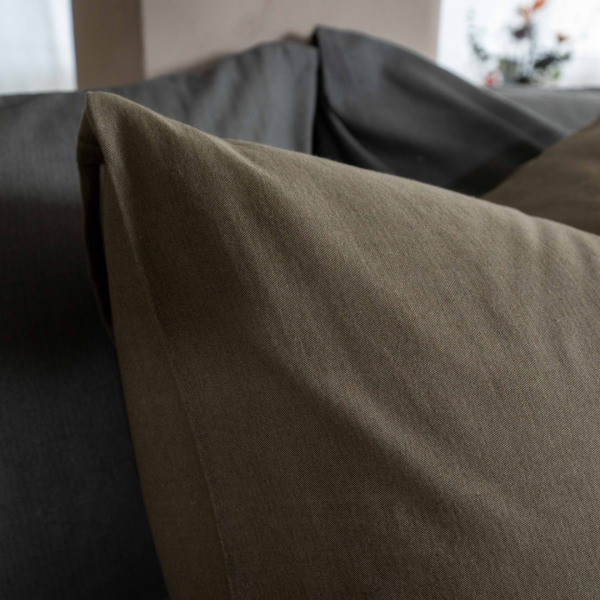 Kayori Kayori Kussensloop Rui 2 Stuks 60x70 - Olijfgroen