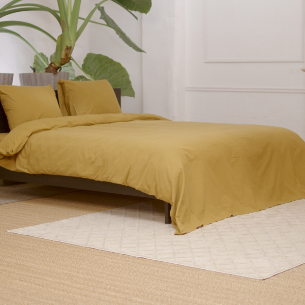 Kayori Kayori Nagano Dekbedovertrek Flanel - Okergeel