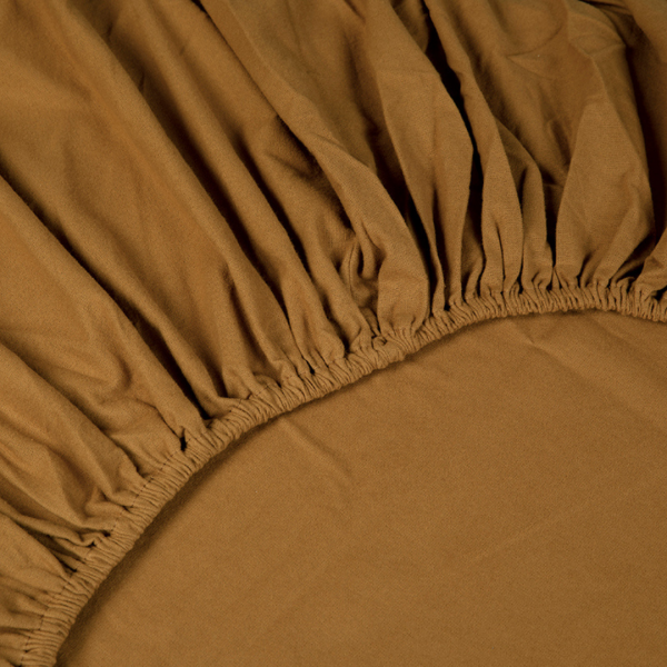 Kayori Kayori Nagano Hoeslaken Topper Flanel - Okergeel