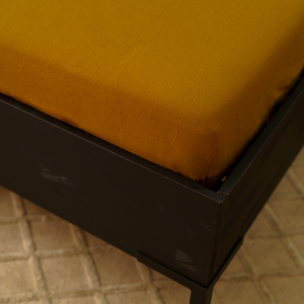 Kayori Kayori Nagano Hoeslaken Topper Flanel - Okergeel