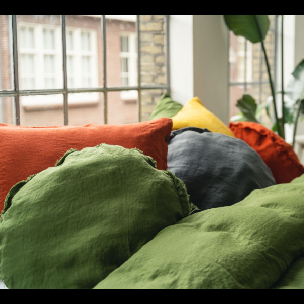 Kayori Kayori Nikko Sloop Linnen Rond 55cm - Donkergroen