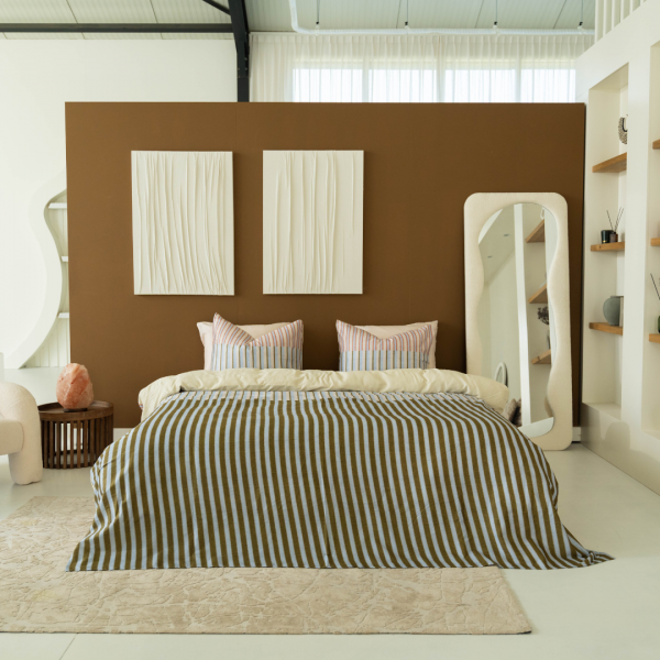 kayori Kayori Niseko dekbedovertrek Katoensatijn - Groen