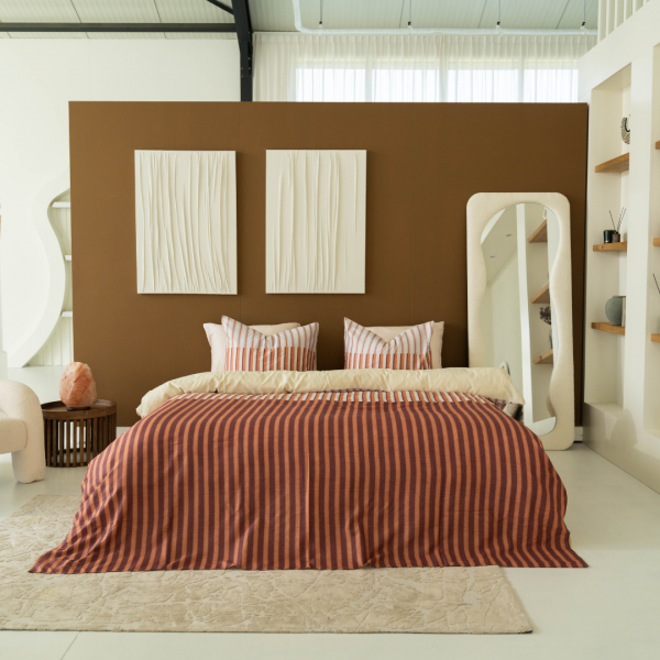 kayori Kayori Niseko dekbedovertrek Katoensatijn - Rood