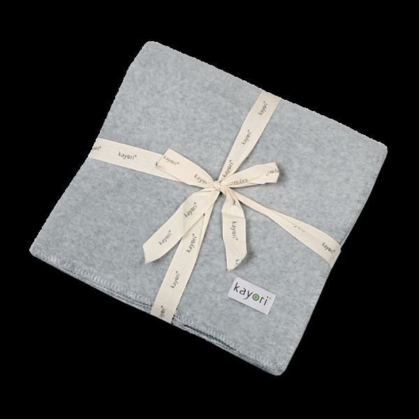 Kayori Kayori Sagano Plaid Bamboo 180/260 - Zilvergrijs