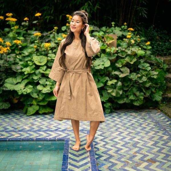 Kayori Kayori Saitama - Dekbedovertrek - Katoen-Satijn - Sand