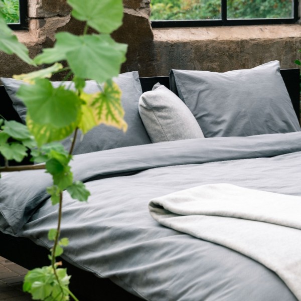 kayori Kayori Saitama - Dekbedovertrek - Katoen-Satijn - Stone