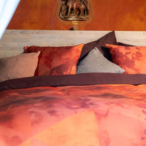 Kayori Kayori Shiritsu - Dekbedovertrek -Pima Katoensatijn - Multi