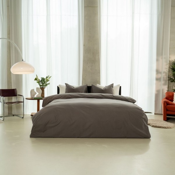 kayori Kayori Shizu Dekbedovertrek Katoenperkal - Antracite
