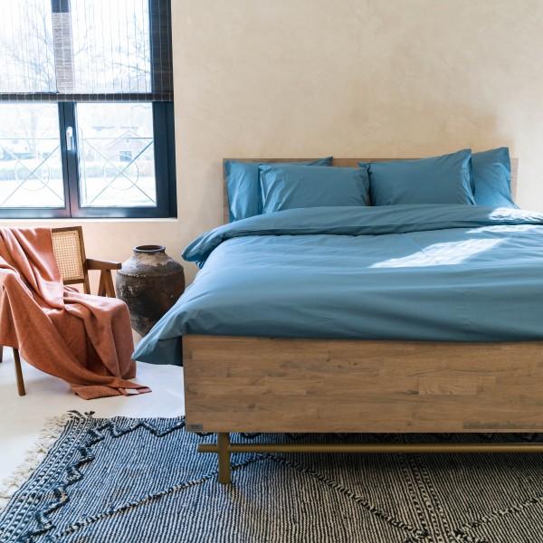 kayori Kayori Shizu Dekbedovertrek Katoenperkal - Blauw