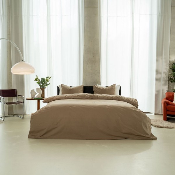 Kayori Kayori Shizu Dekbedovertrek Katoenperkal - Taupe
