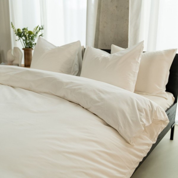 Kayori Kayori Shizu Dekbedovertrek Katoenperkal - Wit