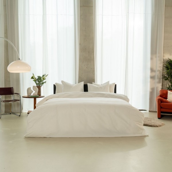 kayori Kayori Shizu Dekbedovertrek Katoenperkal - Wit