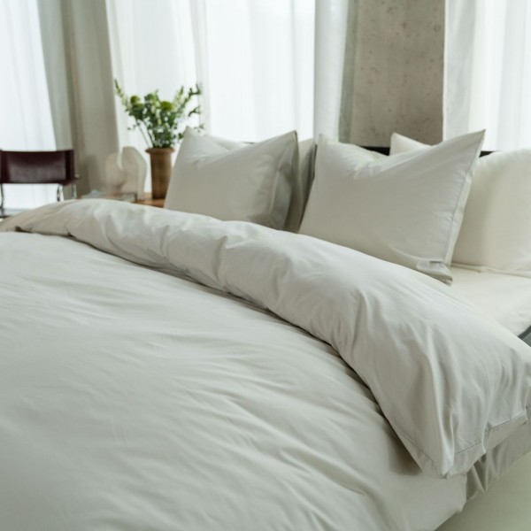 Kayori Kayori Shizu Dekbedovertrek Katoenperkal - Zilver