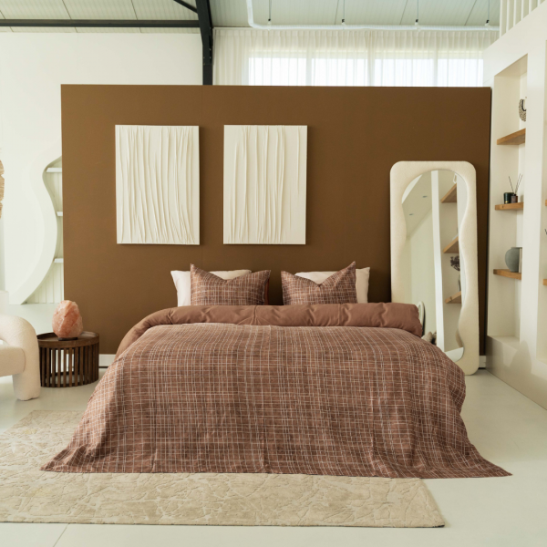 Kayori Kayori Sunai Dekbedovertrek Katoensatijn - Caramel