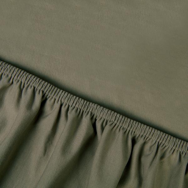 Kayori Kayori Tara Topper Hoeslaken Stretch Jersey - Olijfgroen