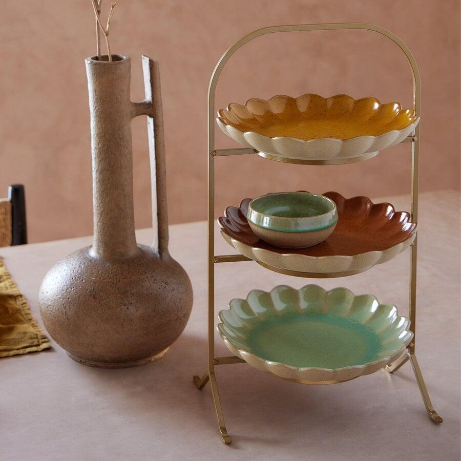Kitchen Trend Bordenrek 3 Ontbijtborden Marrakesh Goud