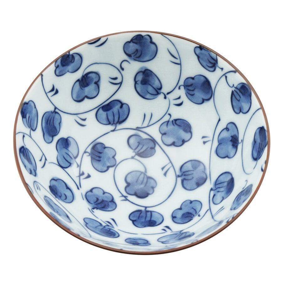 Kitchen Trend Japans Rijstkommetje Blauw/wit Grotebloem
