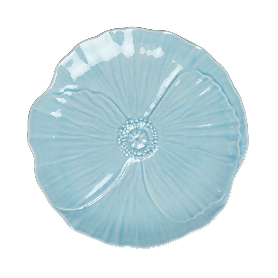 kitchen trend Dinerbord papaver 28cm lichtblauw
