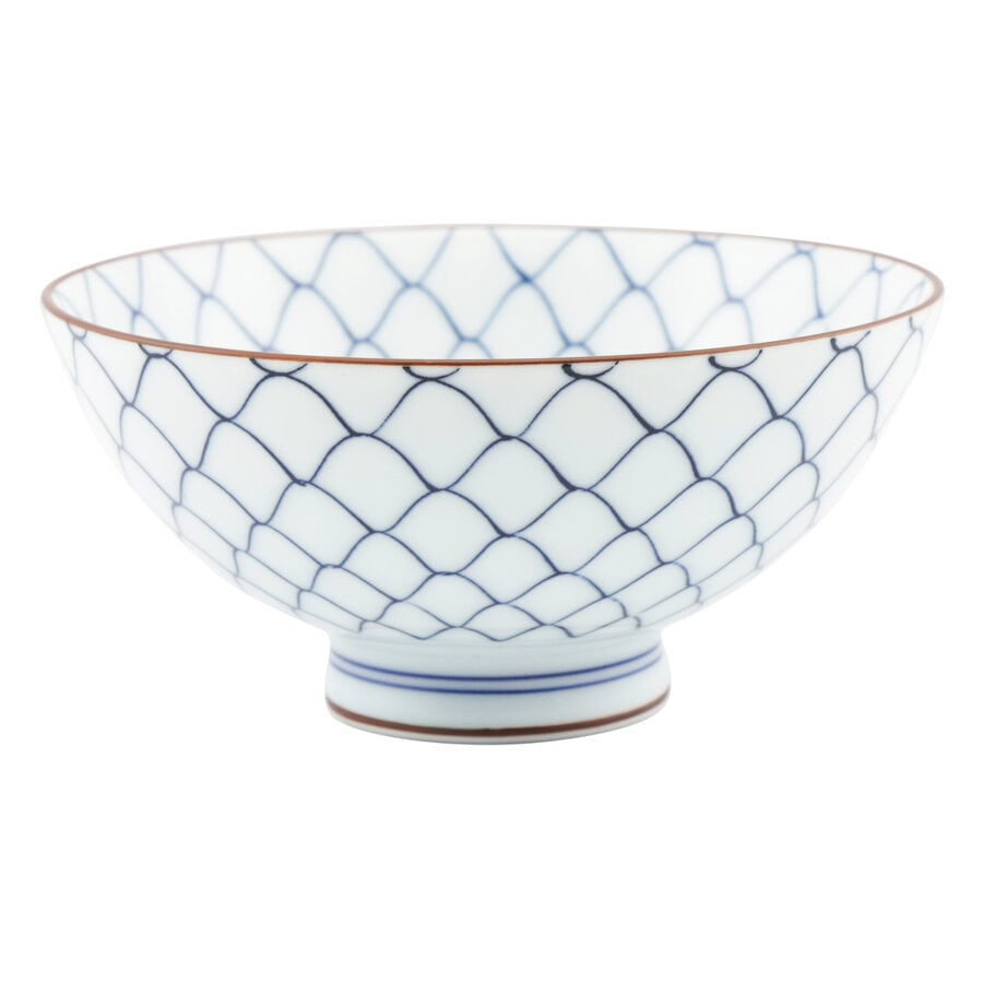 kitchen trend Japans rijstkommetje blauw/wit net