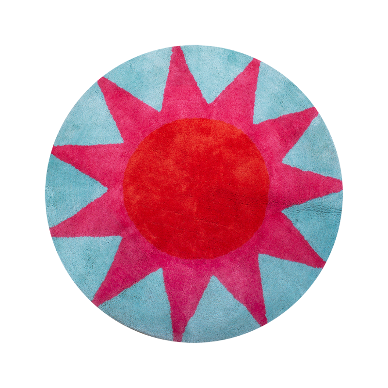 kitsch kitchen Badmat soleil rond – blauw