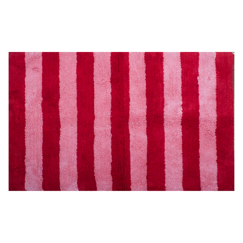 kitsch kitchen Badmat stripe – roze/rood
