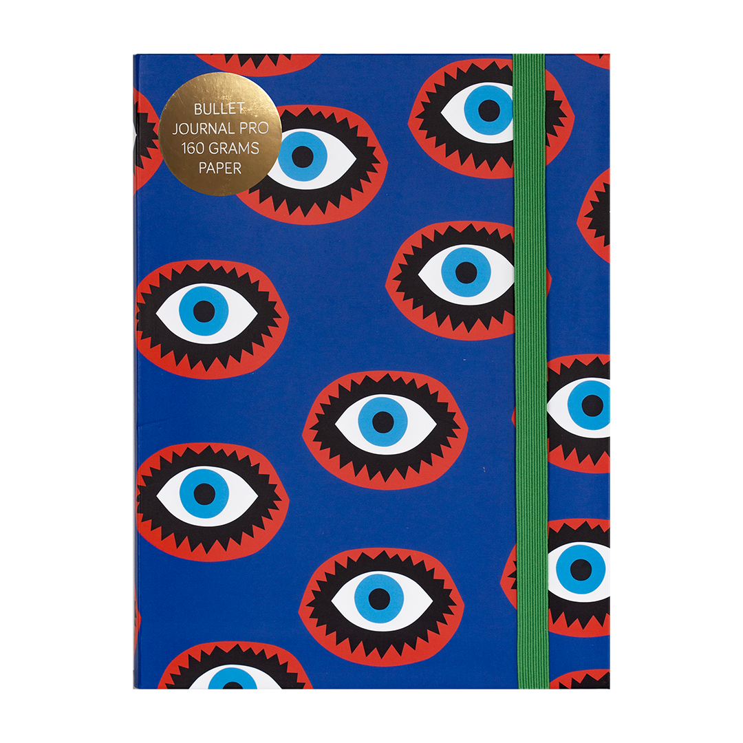 kitsch kitchen Bullet Journal Eyes A5 blauw