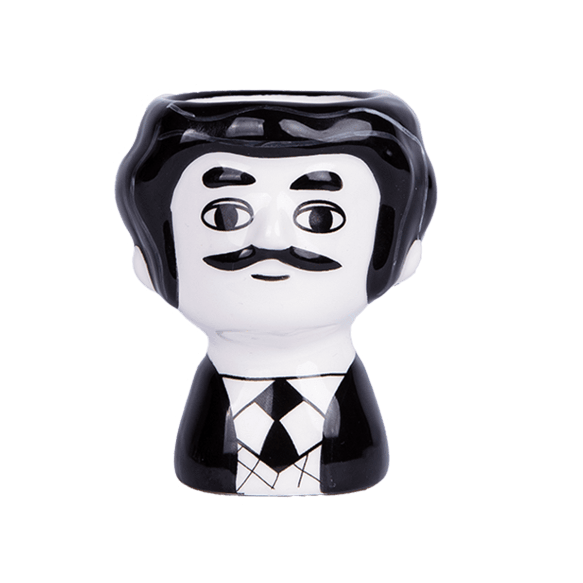 Kitsch Kitchen Eierdopsetje Carlos & Marisol Z/W