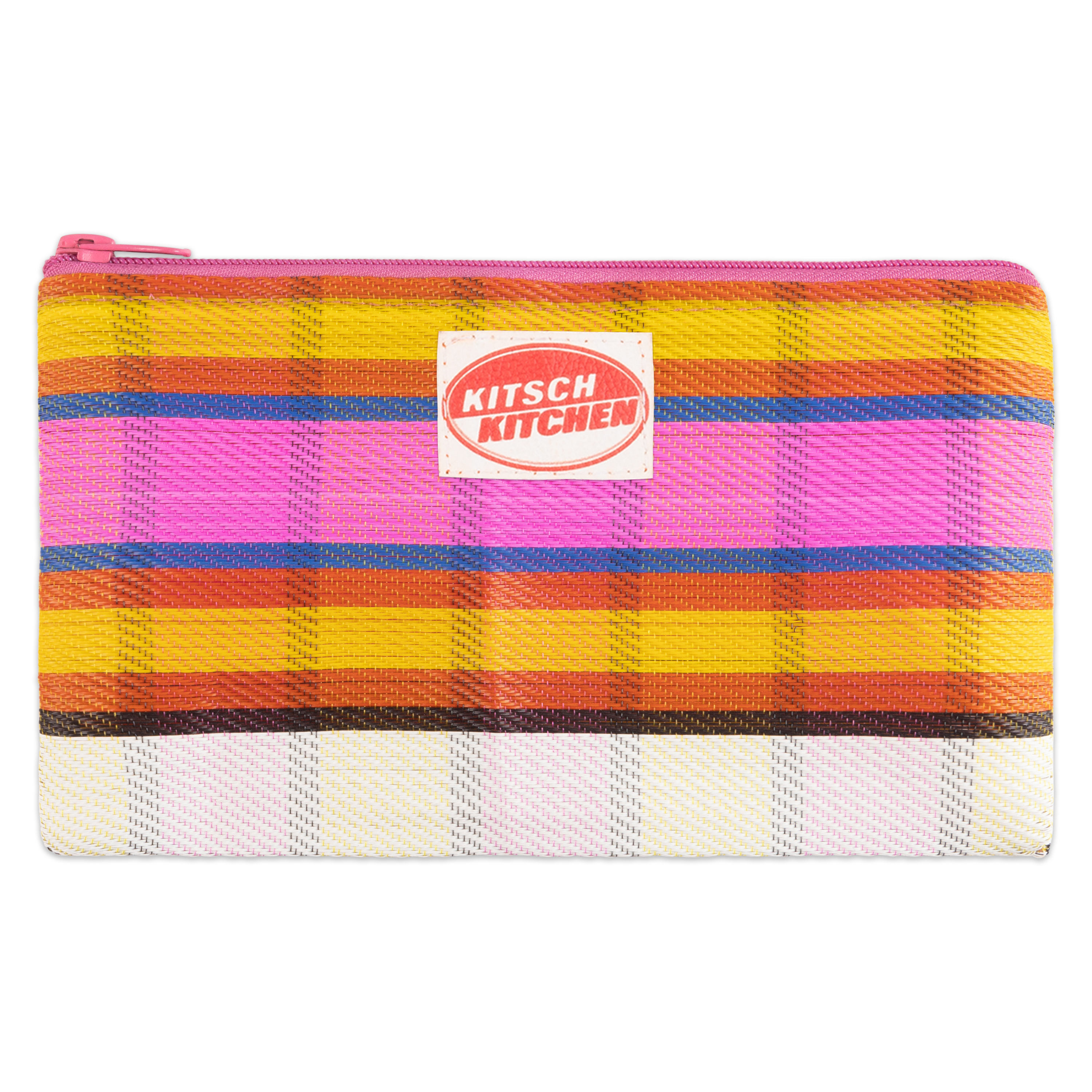 kitsch kitchen Etui Stripes roze/oranje