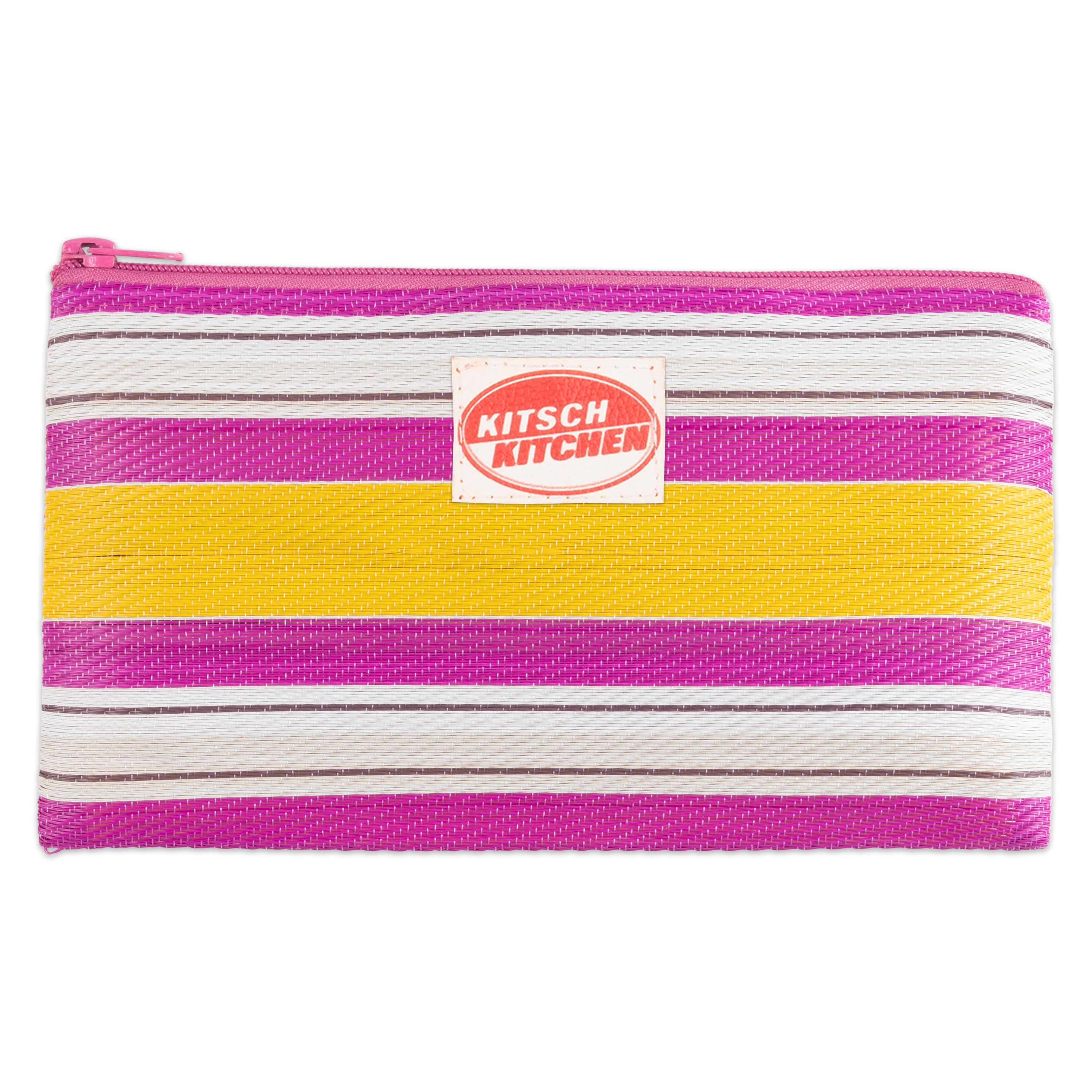 kitsch kitchen Etui Stripes roze/wit