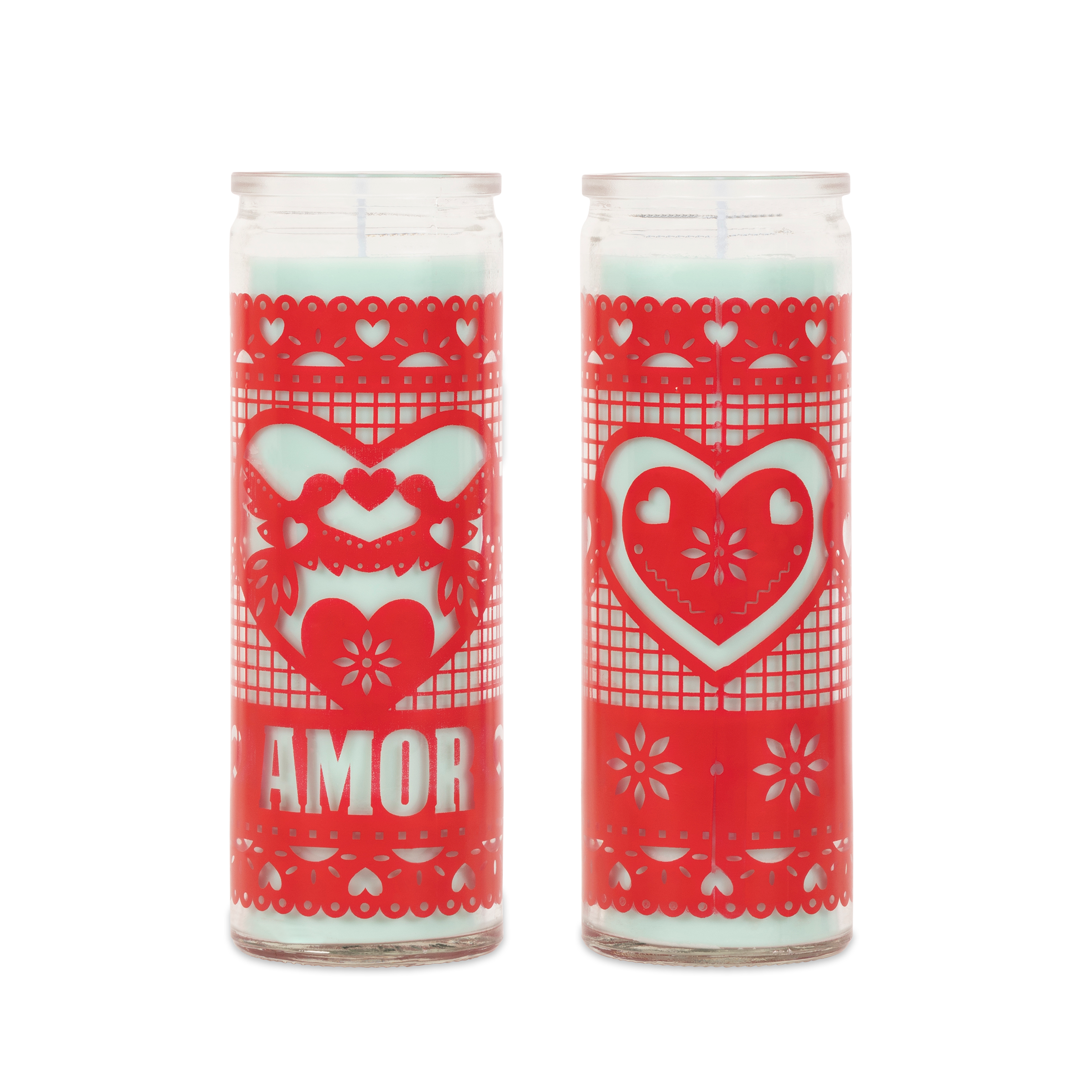 kitsch kitchen Kaars in glas Papel Picado Amor