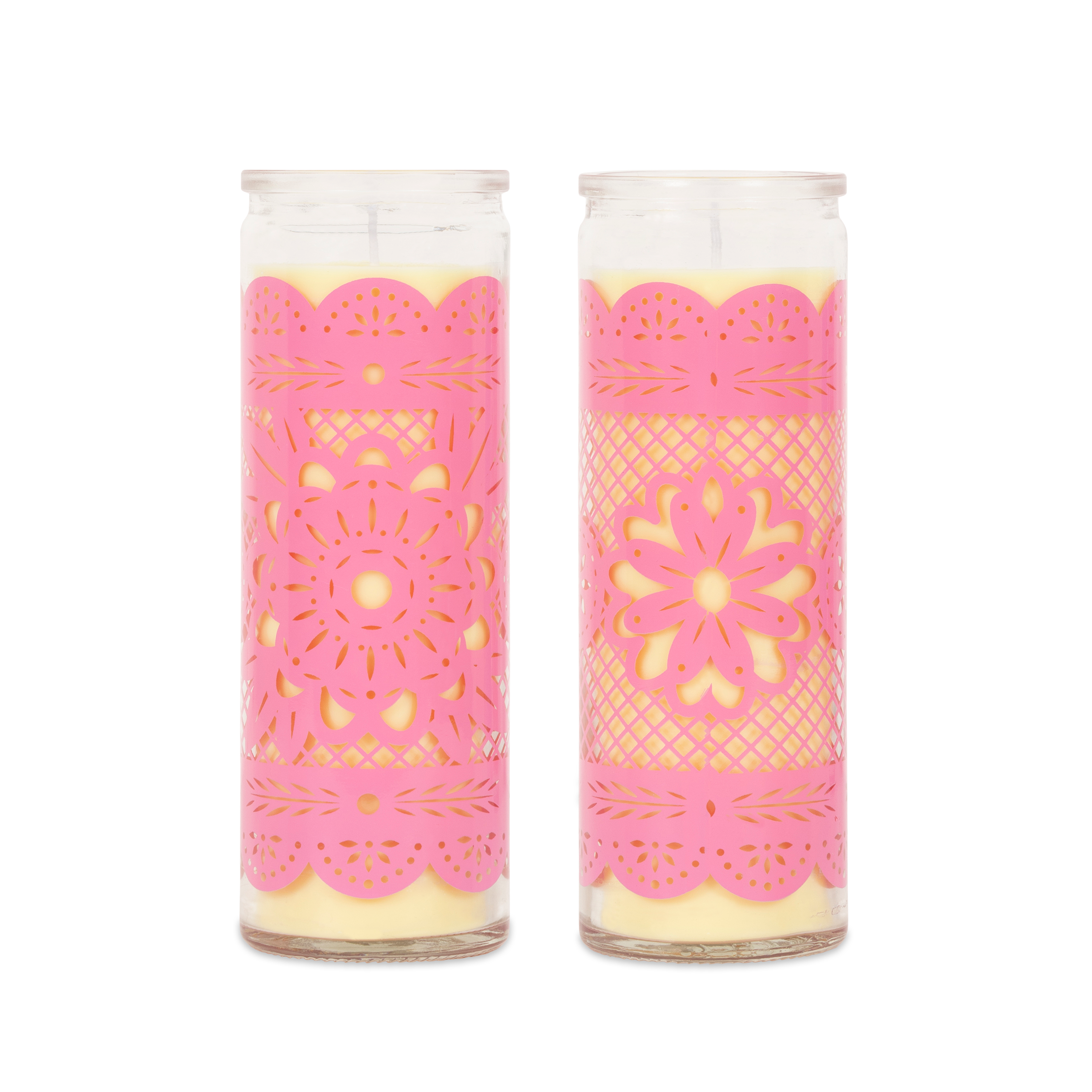 kitsch kitchen Kaars in glas Papel Picado Flor