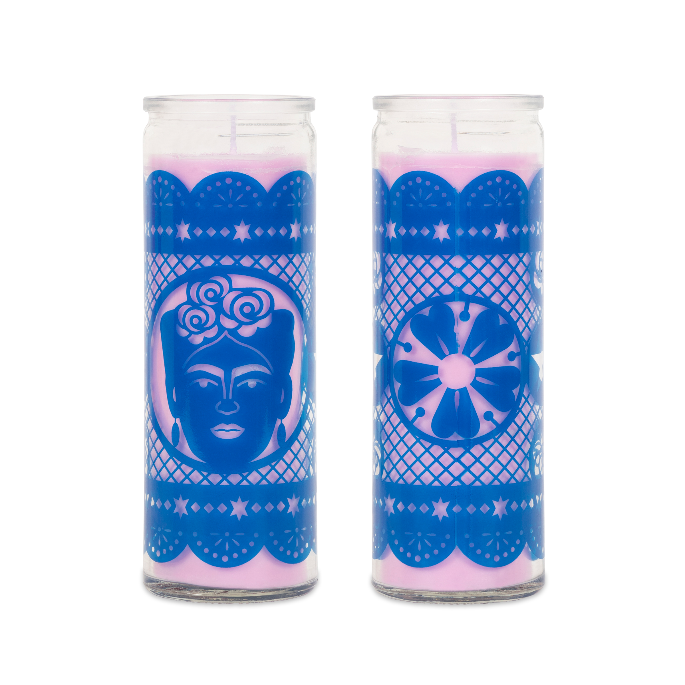 kitsch kitchen Kaars in glas Papel Picado Frida