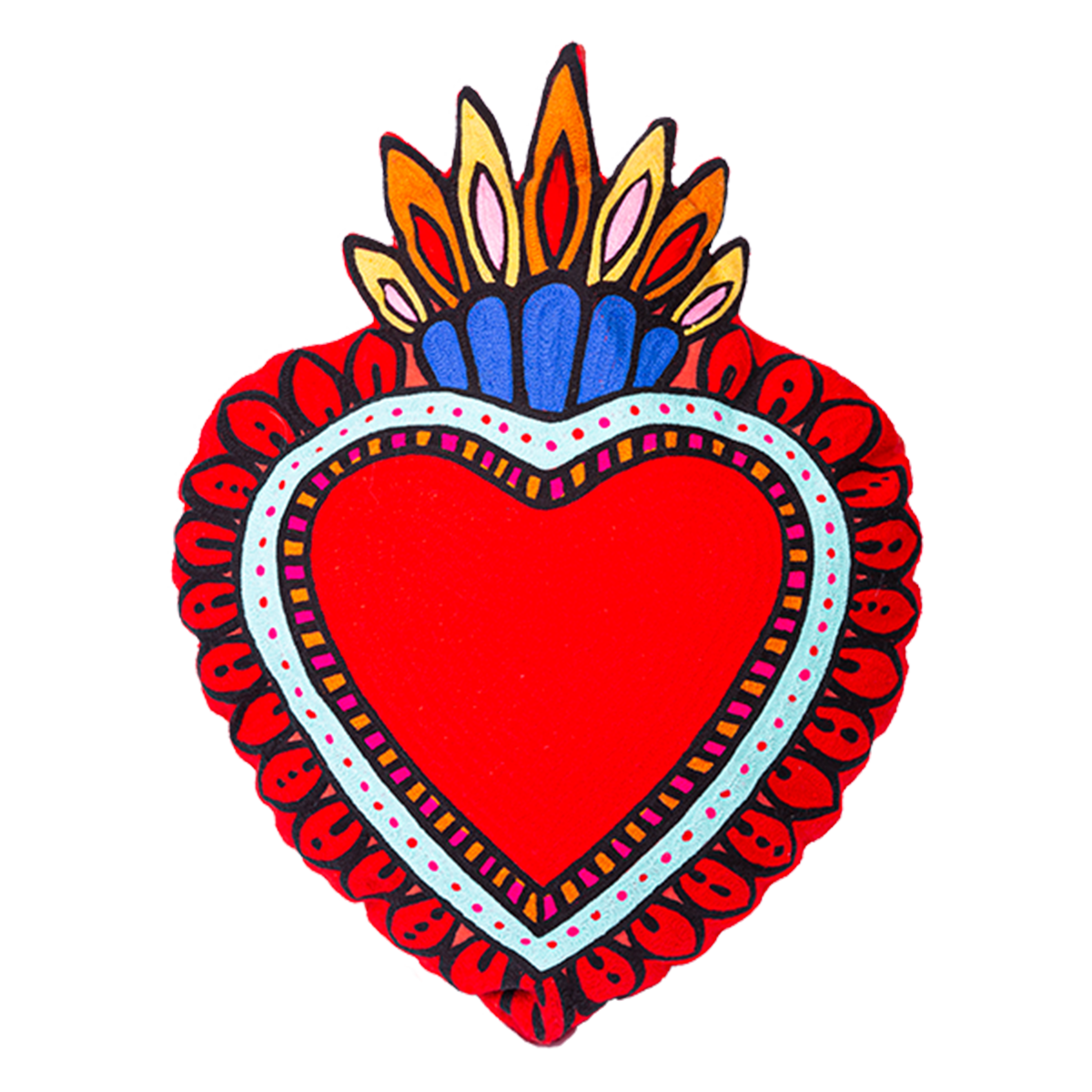 kitsch kitchen Kussen Milagro hart rood – 61 x 45 cm