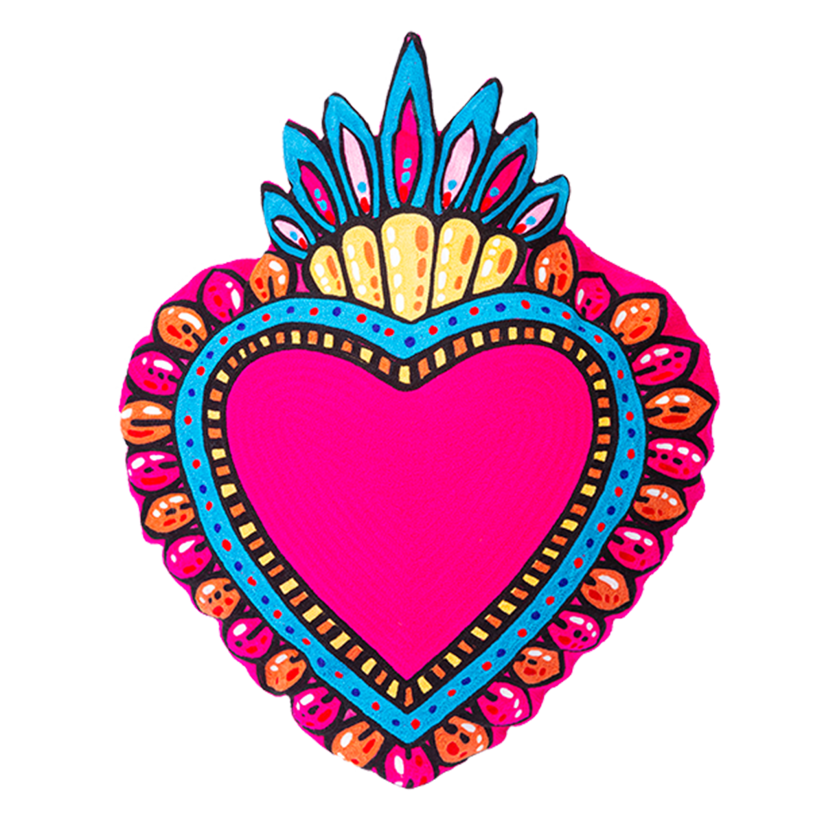 kitsch kitchen Kussen Milagro hart roze