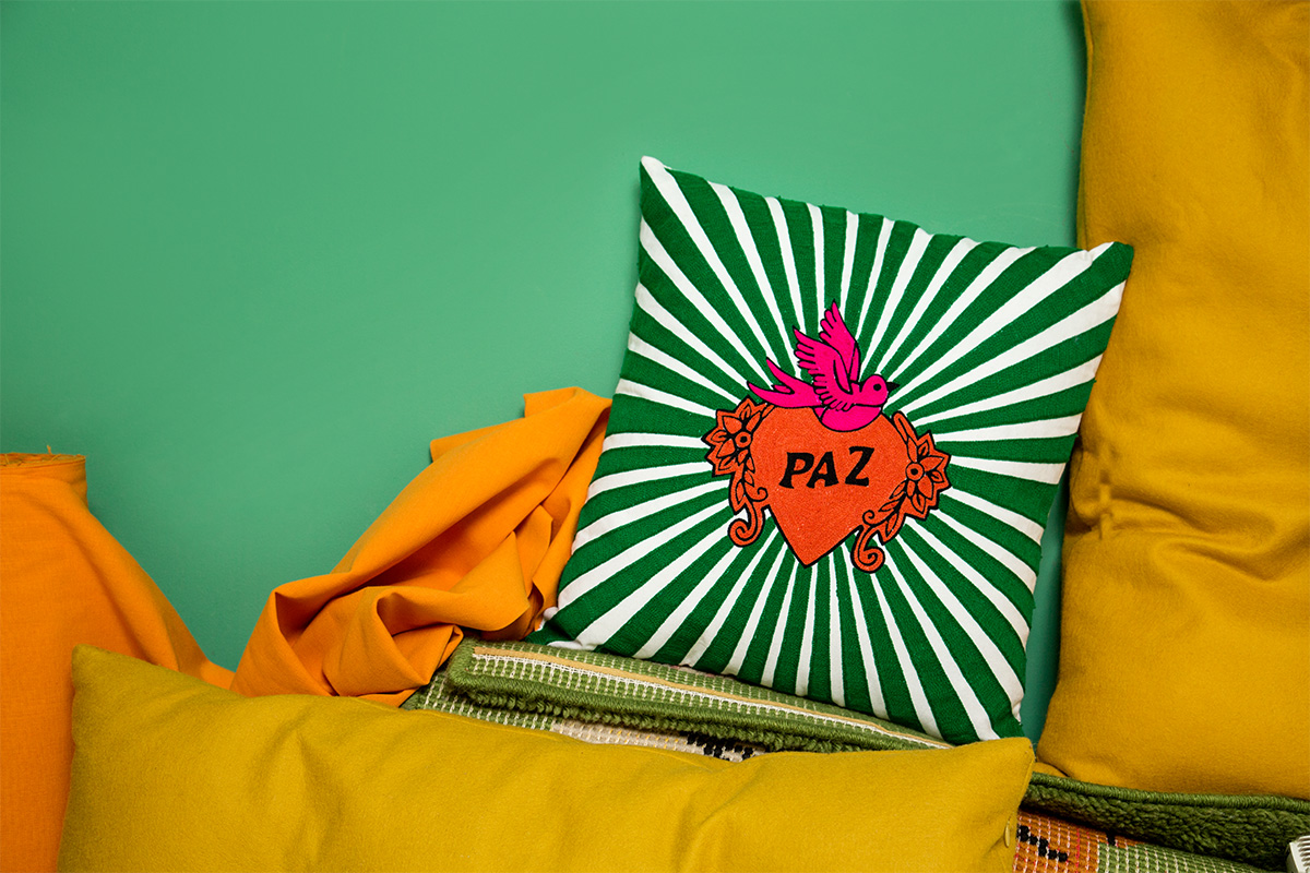 Kitsch Kitchen Kussen Paz Groen