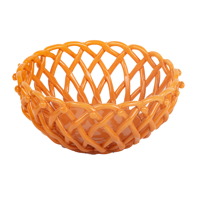 kitsch kitchen Mandje rond oranje – M