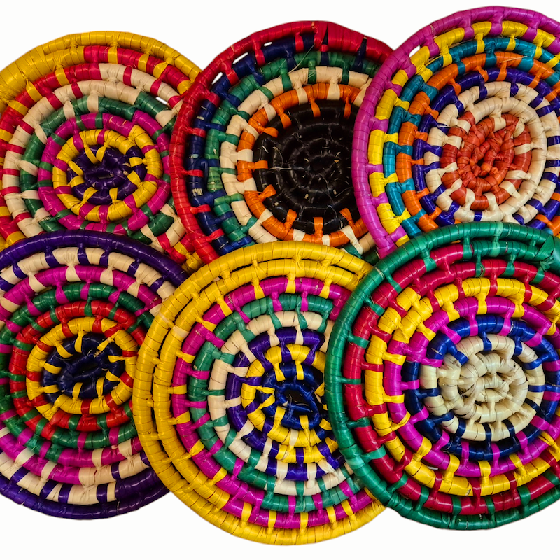 kitsch kitchen Rieten onderzetter groot