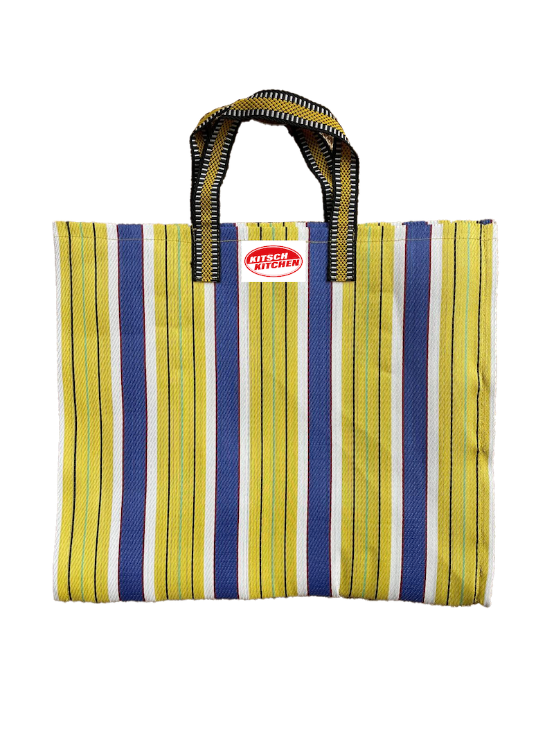 kitsch kitchen Tas met strepen – geel