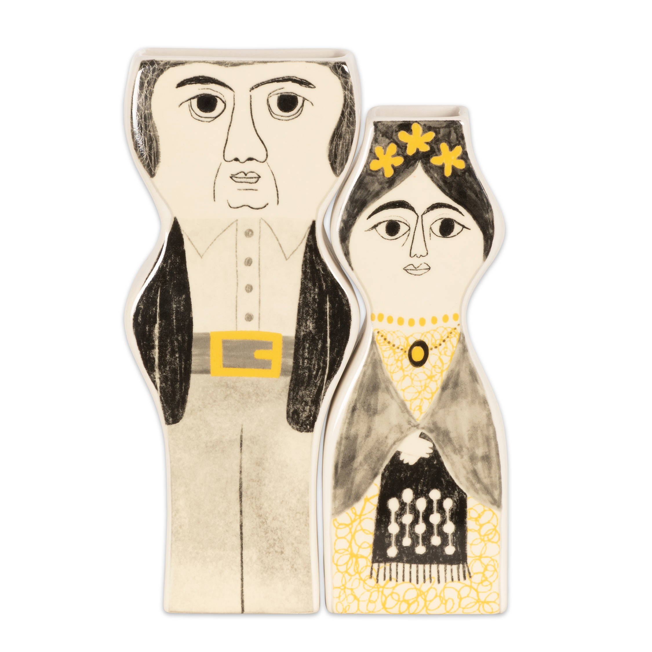 kitsch kitchen Vaas set Diego and Frida Z/W